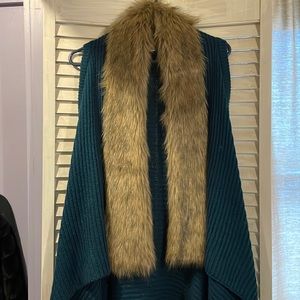 Ariat Knit faux fur long vest